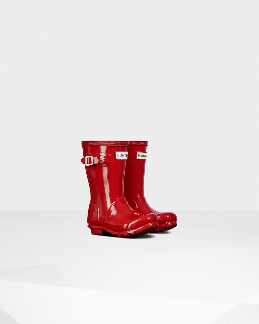 Hunter Original Little Gloss Rain Boots - Sale Online Kids Red - VLIEFN051